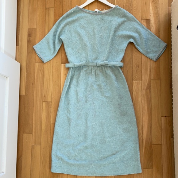 Vintage 1960s Lurex Blue Dress - Picture 1 of 16